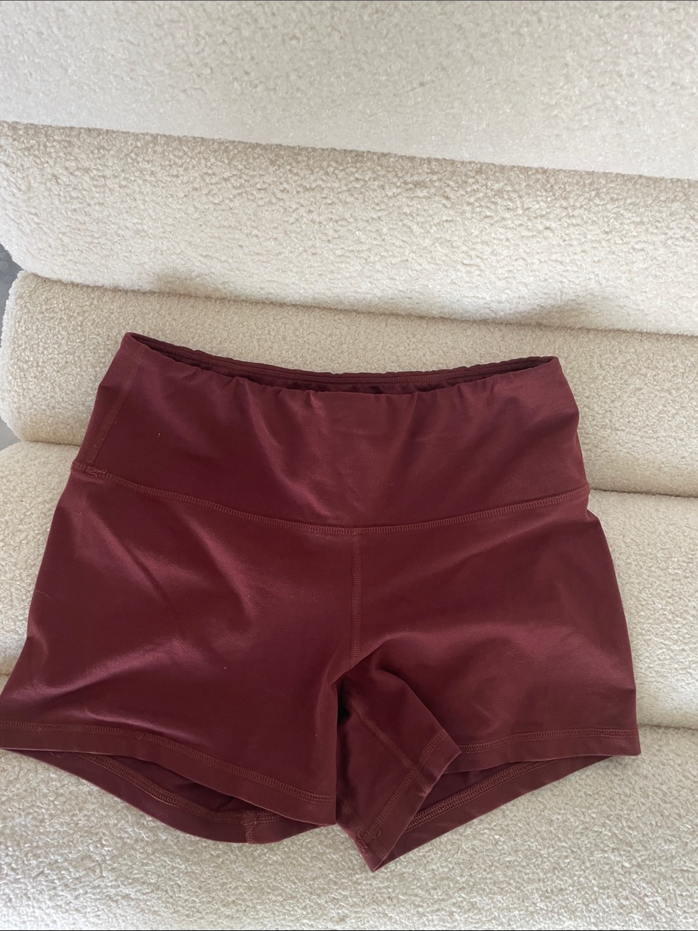 Fleo Women’s High-Waist Maroon Active Shorts